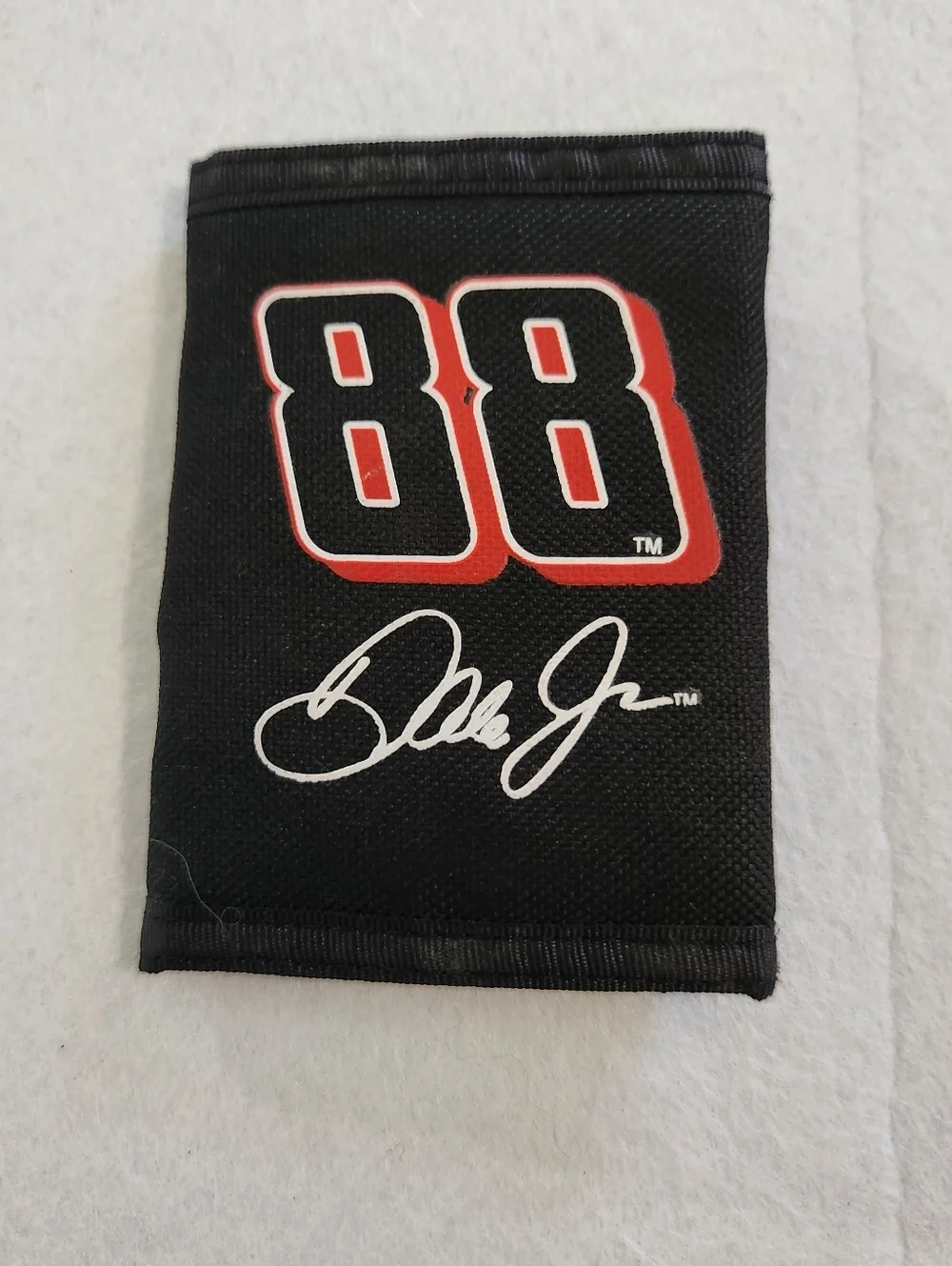 Nascar Black Trifold Wallet with Multicolor Logo 88 Dale Earnhardt Jr